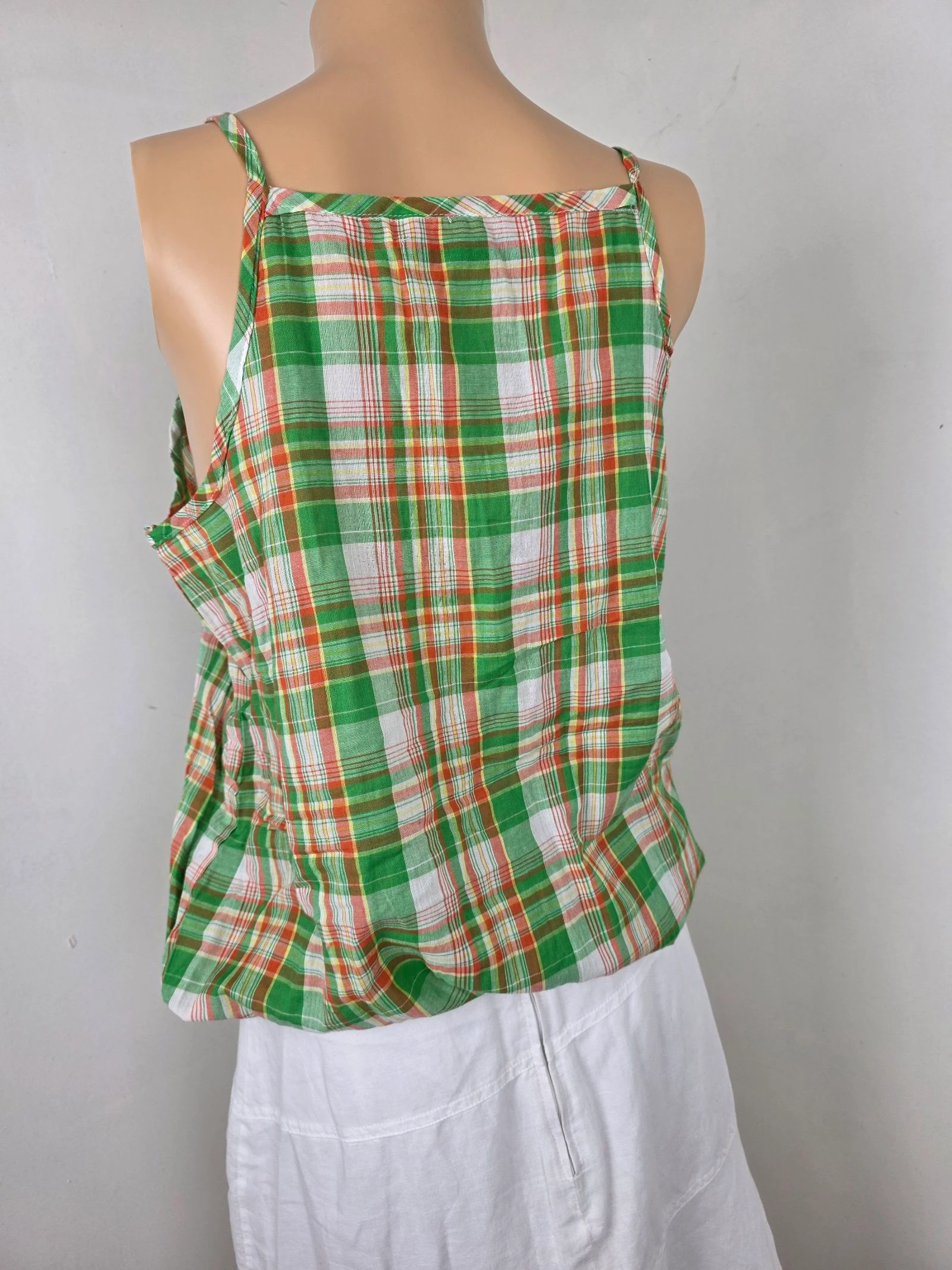 Top de alças / Blusa madras de algodão 🍒y2k vintage anos 2000🍒tamanho 40 – photo 4